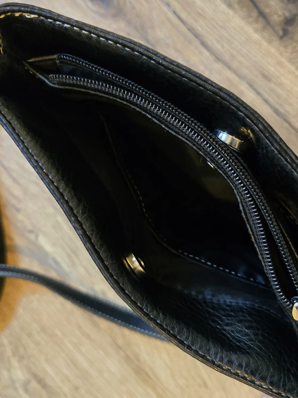 Chaps Classic Crossbody Bag with Black Trim